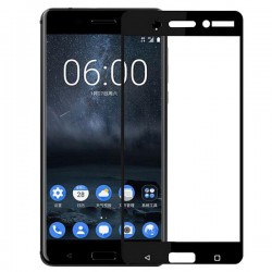 Szkło hartowane 9H 3D Nokia 6 Cały Ekran Czarne