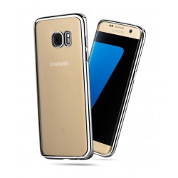Etui Silikon Luxury Case Samsung Galaxy S6 edge Srebrne