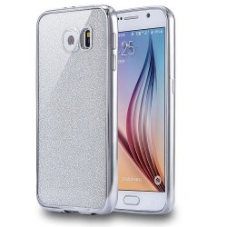 Etui Silikon Luxury Brokat Case Samsung Galaxy S7 edge Srebrne