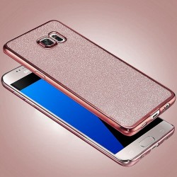 Etui Silikon Luxury Brokat Case Samsung Galaxy S7 edge Różowe