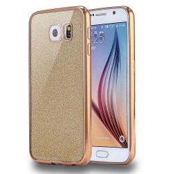 Etui Silikon Luxury Brokat Case Samsung Galaxy S7 edge Złote