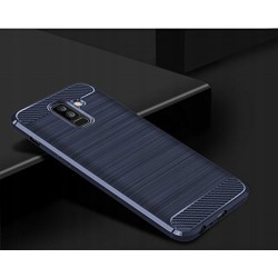 Etui Pancerne Carbon Case Samsung A6+ Plus Niebieski