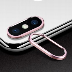 Szkło 9H Na Aparat + Ramka Aluminiowa Iphone Xs Max Różowe Złoto