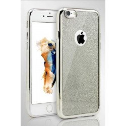 Etui Silikon Luxury Brokat Case Iphone 5, 5s, SE Srebrne