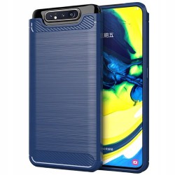 Etui Pancerne Carbon Case Samsung A80 Niebieski