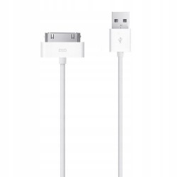 Kabel dock 30 pin 1m iPhone 4S 4 iPad 3 2 biały
