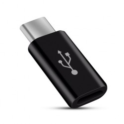 Adapter przejściówka z micro USB na Type-C czarny