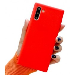 Etui Slim Silikon Matt Do Samsung Note 10 Czerwony