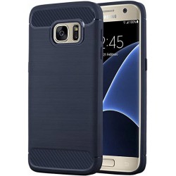 Etui Pancerne Carbon Case Samsung S7 Edge Niebieski