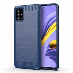 Etui Pancerne Carbon Case Samsung A51 Niebieski