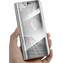 Zamykane Etui Cover Do Samsung Galaxy S21 Srebrny