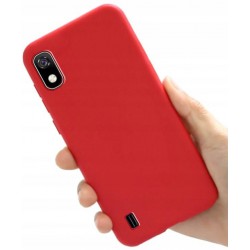 Etui Slim Silikon Matt Do Samsung Galaxy A10 Czerwony