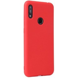 Etui Slim Silikon Matt Do Huawei Y7 2019 Czerwone