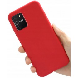 Etui Slim Silikon Matt Do Samsung Galaxy S10 Lite Czerwony