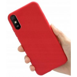 Etui Slim Silikon Matt Do Xiaomi Redmi 9A Czerwony