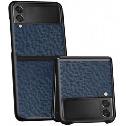 Etui Pokrowiec Slim Frosted Leather Do Samsung Z Flip 3 5G Niebieski