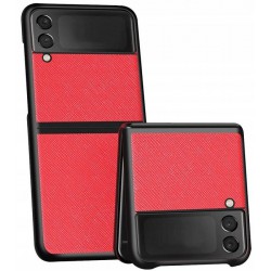 Etui Pokrowiec Slim Frosted Leather Do Samsung Z Flip 3 5G Czerwony