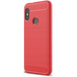 Etui Pancerne Carbon Case Xiaomi Redmi Note 5 Pro Czerwony