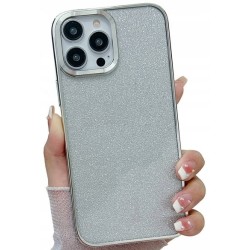 Etui Silikon Luxury Brokat Case Do Iphone 14 Pro Max Srebrny
