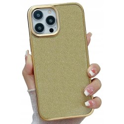 Etui Silikon Luxury Brokat Case Do Iphone 15 Pro Max Złoty
