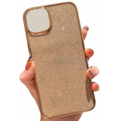 Etui Silikon Luxury Brokat Case Do Iphone 13 Złoty