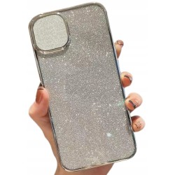 Etui Silikon Luxury Brokat Case Do Iphone 13 Srebrny