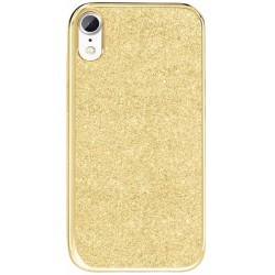 Etui Silikon Luxury Brokat Case Do Iphone XR Złoty