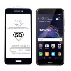 Szkło hartowane 5D Huawei P8 Lite 2017 / P9 Lite 2017 Cały Ekran Czarne