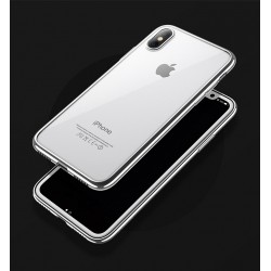 Etui Silikon Luxury Case Iphone X / XS srebrne