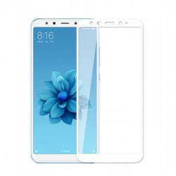 Szkło hartowane 9H 3D Xiaomi Mi A2 Cały Ekran Białe